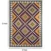 Imperial Knots Pixel Multicolor Kilim Hand Woven Dhurrie 4x6 Feet