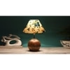 Multicolor cotton with Natural Wood Table Lamp -1