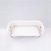 The Meridian Metal Bench in White Finish