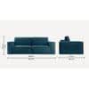 Skult 3 Pull Out Sofa Cum Bed In T Blue Colour