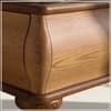 Elowen Softline Queen Size Bed in velvet With Oak wood Frame & Hydraulic Storage