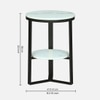 Klear Metal Side Table in Black Colour