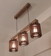 Ventus Brown Solid Wood Cluster Hanging Light
