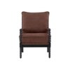 Luxe L in en Fabric Lounge Chair in Brown