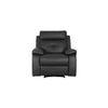 Ohio Leatherette One Seater Manual Recliner in Black Colour