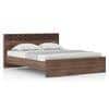 Macy Engineered Wood King Size Non Storage Bed In Classic Walnut Finish