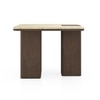 Muro Marble Side Table In Danish Walnut Finish