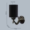 Devansh Metal Electric Wall Light in Antique Gold Colour with Black Shade Count of 1 Light