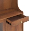 Klint Solid Wood Crockery cum Bar Cabinet in Amber Walnut Finish