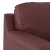 Farina 3 Seater Half Leather Sofa In Bordeaux Italian Leather