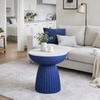 Muse Stone Side Table in Indigo Blue Colour