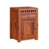 Vrinda Shesham Solid Wood 1 Door & 1 Drawer Bedside In Honeyoak Finish