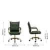 Doe Buck Marlon Modern Green Faux Leather Office Chair