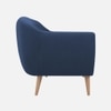 Colam Velvet 1 Seater Sofa in Navy Blue Colour