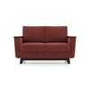 Corby Essential 2 Seater Fabric Sofa In Dark Coral