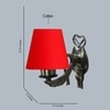 Devansh Metal Electric Wall Light in Antique Gold Colour with Red Shade Count of 1 Light