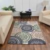 Multicolor Geometric Machine Made Polyester 4 X 6 Feet Carpet