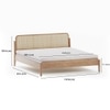 Meadow Non Storage Cane King Size Bed in Natural Finish