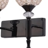 Eliante Modern Wall Lights Mild Steel & Glass Material Glossy Black & Clear Crystals Finish