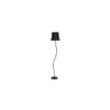 Iris Black Fabric Floor Lamp with Black Iron Base
