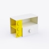 Building Blocks Storage Unit In Yellow & White Colour