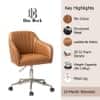 Doe Buck Colm Modern Tan Leatherette Office Chair