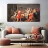 The Castle Decor Greek Art Wall Painting Wooden Framed Digital Painting 27x48 Inch (Style 4)