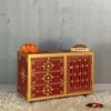 D'Dass Multi Color Mdf and Sheesham  Wall Hanging Wooden Temple For Pooja