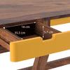 Truman Solid Wood Study Table in Teak Finish Colour Passion Flower