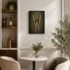 The Castle Decor Vintage Waiter Wine Glass Wall Art Framed Painting 12x18 Inch