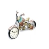 Craft Tree Metal Handpainted Decorative Bike  Clock Showpiece Dial Size 6'' In  Multicolor