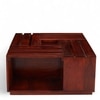 Milan Sheesham Wood Accent Square Coffee Table In Honey Finish