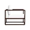 Aura PU Leather Arm Chair in Off White