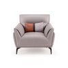 Jonas 1 Seater Leatherette Sole in Oyster Grey Colour