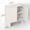 Opryt Engineered Wood Wall Mounted with Shelf Kitchen Cabinet Rack In White Finish