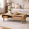 Wulk Solid Wood Coffee Table In  Natural Finish