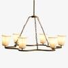Kaze Handicrafted Chandelier in Golden and White Colour