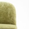 Walnut Fabric Dining Chair in Green Colour