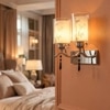 Eliante Modern Wall Lights Mild Steel & Glass Material Silver, Chrome & White Finish