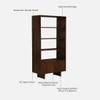 Ravelle Solid Wood  Bookshelf in Tobacco Finish