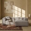 Elegantedge Wood Left Aligned 2-Seater With Upholstery Non Storage Sofa In Grey Colour