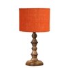 Devansh Orange  Jute   Table Lamp With  Wood Natural Base (7X7X15.5 Inches)-17