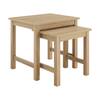 Wynmist Nesting Side Table Natural Mango Wood Top Light Wood Base