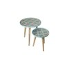 Phool Round Nesting Tables with Wooden Legs, Side Tables, Wooden Tables, Living Room Decor by A Tiny Mistake