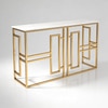 Eleganza Metal Console Table in Gold Colour