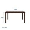Seattle Starter Dining Set 1+6 (Rubberwood, Dark Cappuccino Finish)