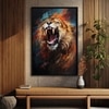 The Castle Decor Abstract Tiger Wall Art Framed Painting 20x30 Inch