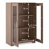 Hubert Low Kitchen Display Cabinet in Warm Walnut Finish