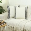 Classic Stripe Set Of 2 Cushion Cover With Black Colour