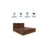 Taro Engineered Wood King Size Box Storage Bed In Walnut Finish